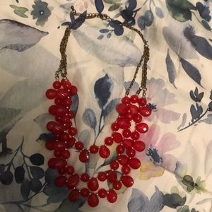 Beaded red necklace